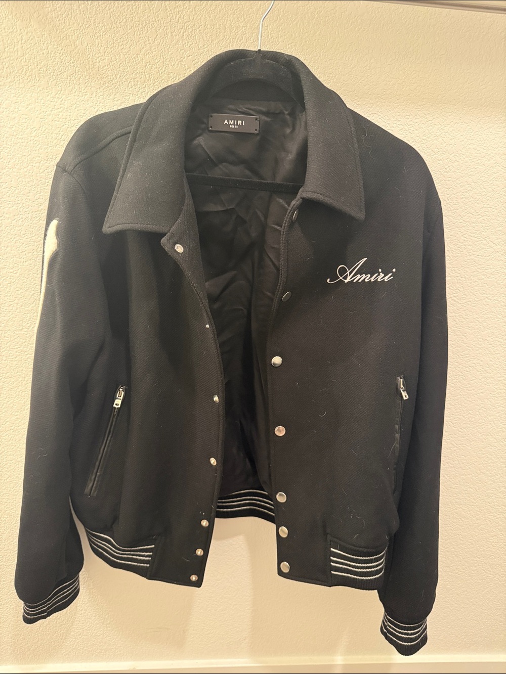 AMIRI Bones Wool Varsity Jacket